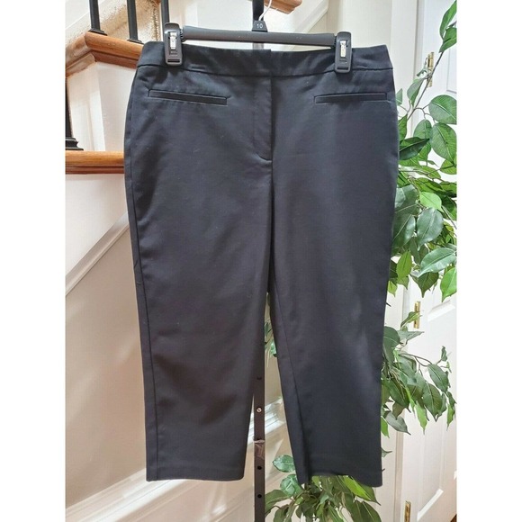 Fabulously Slimming Women Black Cotton & Polyester Mid Rise Straight Leg Pant 1 - Picture 3 of 9